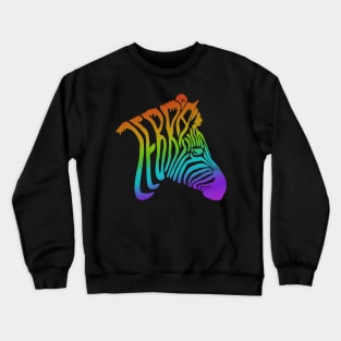 Rainbow Zebra Crewneck Sweatshirt